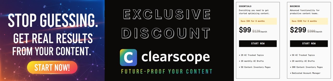 Clearscope Exclusive Discount
